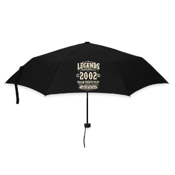 24. Geburtstag Geschenk Mann 2002 Vintage Retro - Regenschirm (klein) - Schwarz - Vorne