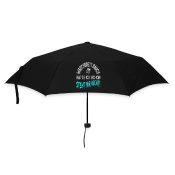 Waschbrettbauch hatte ich schon steht mir nicht - Regenschirm (klein) - Schwarz - Vorne