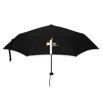 FORGIVEN Kreuz Tauben Gold Weiß Vers - Regenschirm (klein) - Schwarz - Vorne