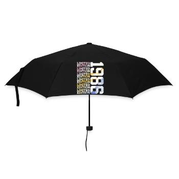LIMITED EDITION 1986 - 40 JAHRE - 40. GEBURTSTAG - Regenschirm (klein) - Schwarz - Vorne