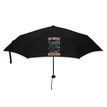 Berufstaucher Industrietaucher - Regenschirm (klein) - Schwarz - Vorne