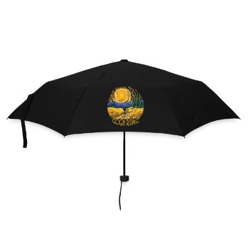 Gogh Riding Sunlit Field Cyclist - Umbrella (small) - black - Front