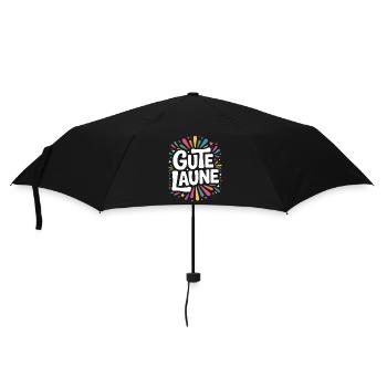 Gute Laune Karneval Fasching Karnevalskostüm Alaaf - Regenschirm (klein) - Schwarz - Vorne