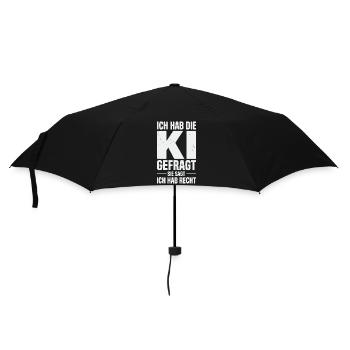 ich hab die ki gefragt sie sagt ich hab recht - Regenschirm (klein) - Schwarz - Vorne