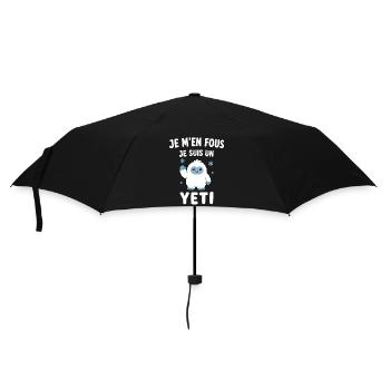Je m'en fous, je suis Yéti - Parapluie standard - noir - Devant
