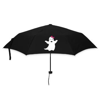 Ghost girl with pink bow - Umbrella (small) - black - Front
