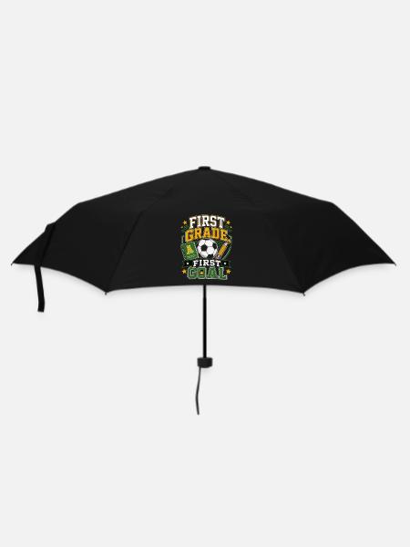 Einschulung Fußball - Regenschirm (klein) - Schwarz