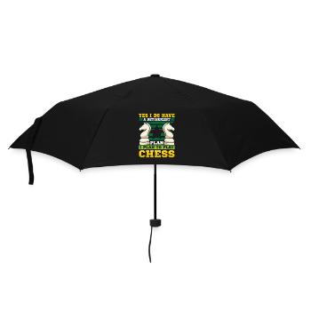 Chess Chess Player Chessboard - Umbrella (small) - black - Front