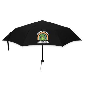 Vorschulkind Dinosaurier Schulstart Einschulung - Regenschirm (klein) - Schwarz - Vorne