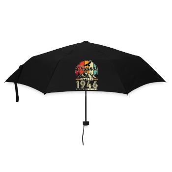 Original October 1946 – 80th Birthday Vintage - Umbrella (small) - black - Front