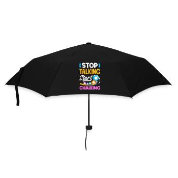 Arrête de parler. Commence à faire du billard à la craie. Billard. - Parapluie standard - noir - Devant
