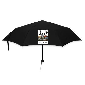Steinsammler Und Steinsuche Design Geologie - Regenschirm (klein) - Schwarz - Vorne