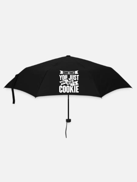 Cookie Plätzchen Keks - Regenschirm (klein) - Schwarz