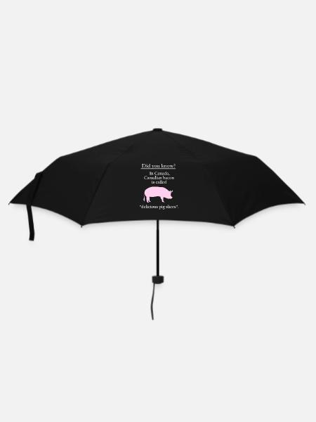 Schweinescheiben Kanada-Witz - Regenschirm (klein) - Schwarz