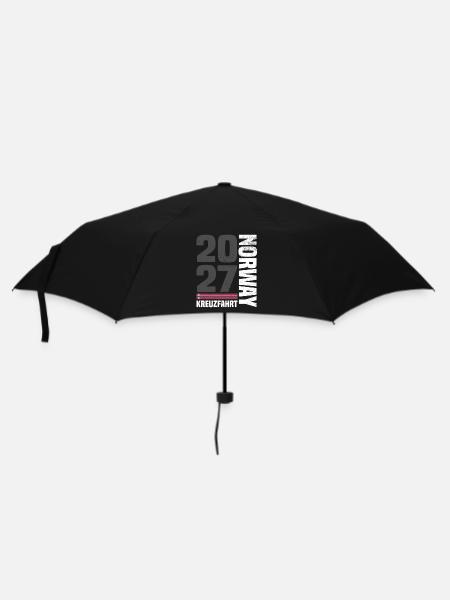 Norwegen Kreuzfahrt 2027 - Regenschirm (klein) - Schwarz