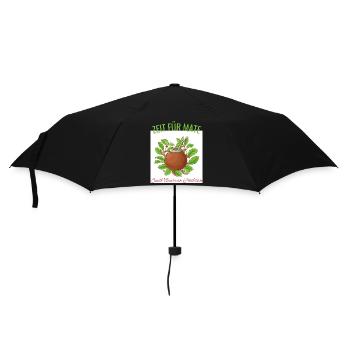Zeit für Mate – Südamerikanische Tradition - Regenschirm (klein) - Schwarz - Vorne