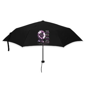 Monat des Überdosisbewusstseins Lila Band Sonnenblume - Regenschirm (klein) - Schwarz - Vorne