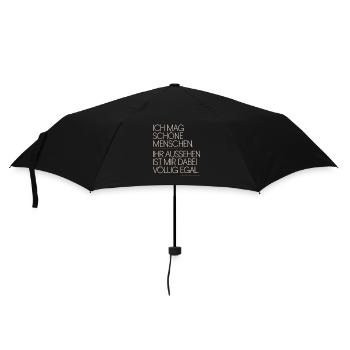 Ich Mag Schöne Menschen Innere Werte Charakter - Regenschirm (klein) - Schwarz - Vorne