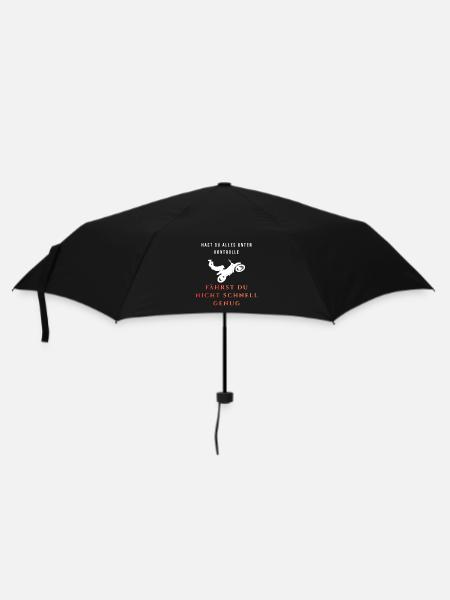 Kontrolle oder Geschwindigkeit – Zwei Räder - Regenschirm (klein) - Schwarz