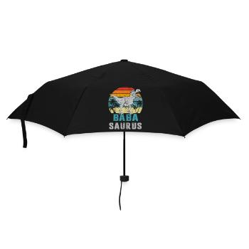 Baba Saurus T-Rex Papa Sonnenbrille Geschenk - Regenschirm (klein) - Schwarz - Vorne