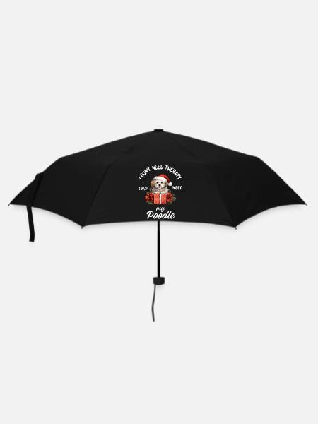Weihnachtspudel-Welpen-Geschenkbox - Regenschirm (klein) - Schwarz