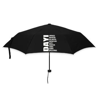 Dayi Definition Türkischer Onkel Geschenk Ideen - Regenschirm (klein) - Schwarz - Vorne