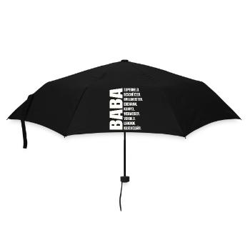 Bester Baba Vater Geschenk Superheld Grillmeister - Regenschirm (klein) - Schwarz - Vorne