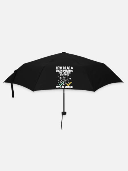 Wie man ein Mathe-T-Shirt wird - Regenschirm (klein) - Schwarz