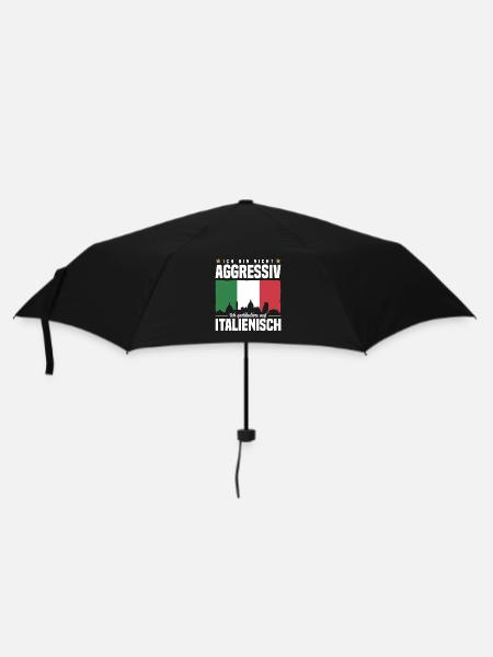 Ich bin nicht aggressiv - Regenschirm (klein) - Schwarz