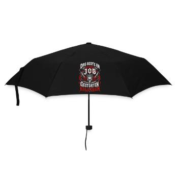 Beste am Job: Gestörte Kollegen - Regenschirm (klein) - Schwarz - Vorne