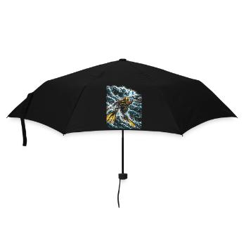 Rettungsschwimmer Wasserrettung - Regenschirm (klein) - Schwarz - Vorne