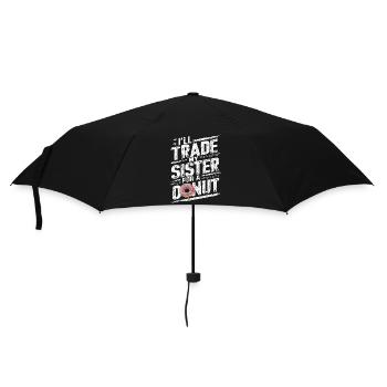 Ich tausche meine Schwester gegen ein Donut-lustiges Geschwisterchen - Regenschirm (klein) - Schwarz - Vorne