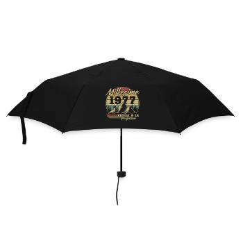 Vintage-Retro-Geburtstagsgeschenk von 1977 - Regenschirm (klein) - Schwarz - Vorne