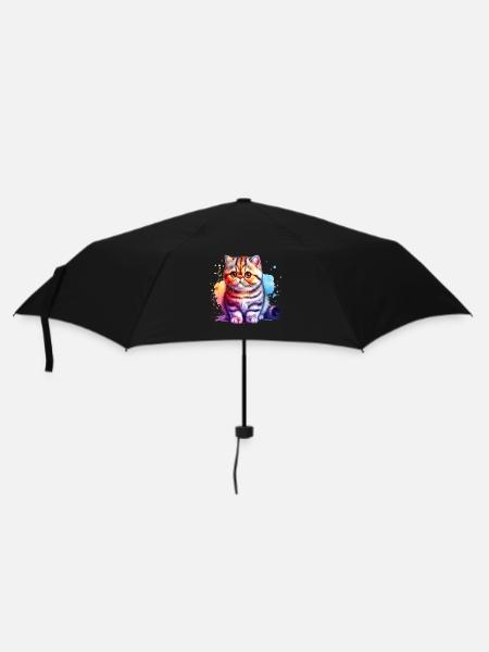 Exotische Kurzhaarkatze Geschenk - Regenschirm (klein) - Schwarz