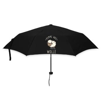 Komme was Wolle - Regenschirm (klein) - Schwarz - Vorne