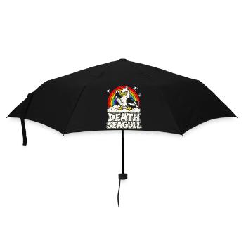 Death Seagull – Heavy Metal Möwe - Regenschirm (klein) - Schwarz - Vorne