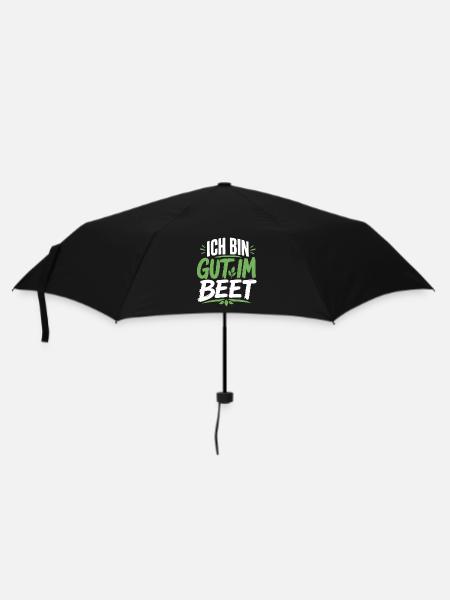 Ich bin gut im Beet Gärtner - Regenschirm (klein) - Schwarz