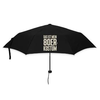 Das ist mein 80er Kostüm Karneval Mottoparty - Regenschirm (klein) - Schwarz - Vorne