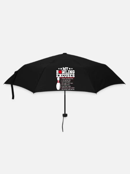 Meine Bowling-Ausreden - Regenschirm (klein) - Schwarz