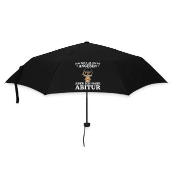Abitur Will ja nicht angeben Bestandener Abschluss - Regenschirm (klein) - Schwarz - Vorne