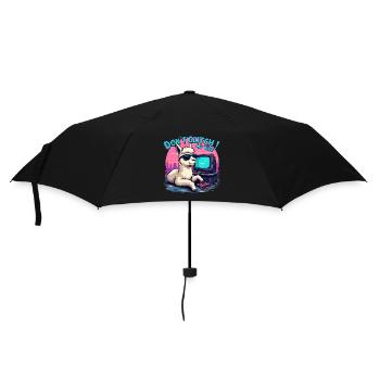 Don't Glitch my Vibe - Retro Gaming Alpaca - Umbrella (small) - black - Front