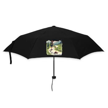 Randonnée en montagne Chemise drôle pour les randonneurs - Parapluie standard - noir - Devant