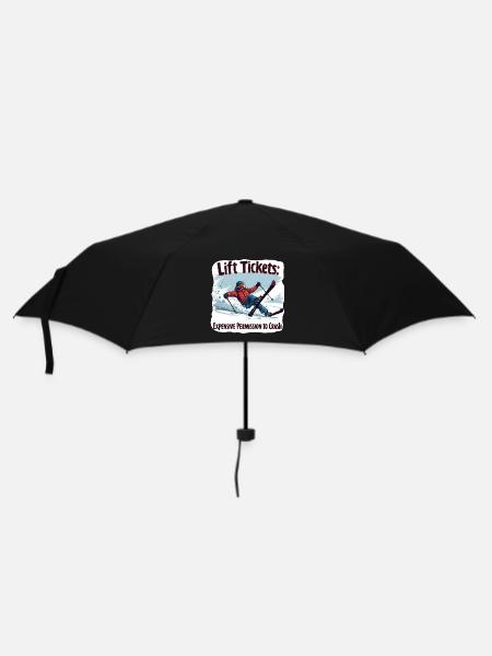 Billets de remontées mécaniques – ski et plaisir sur les pistes - Parapluie standard - noir
