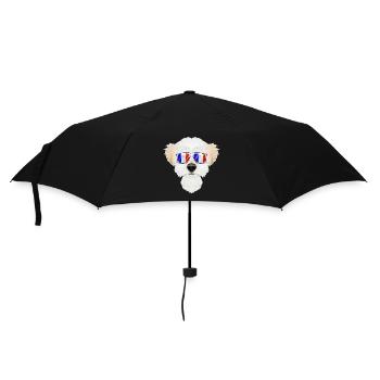 Maltese France Sunglasses I French Flag - Regenschirm (klein) - Schwarz - Vorne