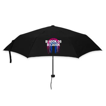 Bi Hook or Bi Crook Bisexual LGBTQ Bi Pride LGBT - Umbrella (small) - black - Front