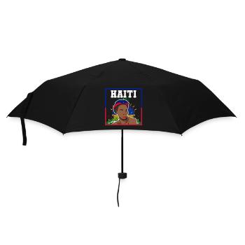 Haïti Drapeau Haïtien Femme Princesse I Cadeau - Parapluie standard - noir - Devant