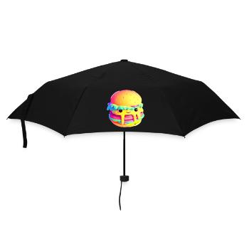Hamburger kawaii coloré - Parapluie standard - noir - Devant