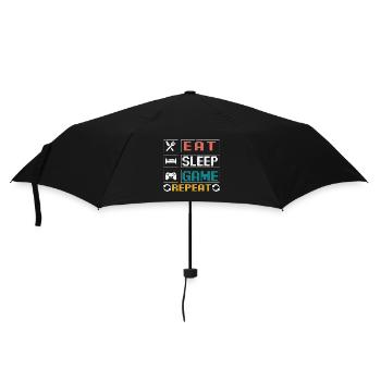 Manger, dormir, jouer, répéter - Parapluie standard - noir - Devant