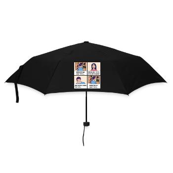 Vatertag Comic Design - Regenschirm (klein) - Schwarz - Vorne