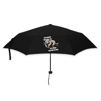 Faultier Ich wart erstmal ab so lange mach ich nix - Regenschirm (klein) - Schwarz - Vorne